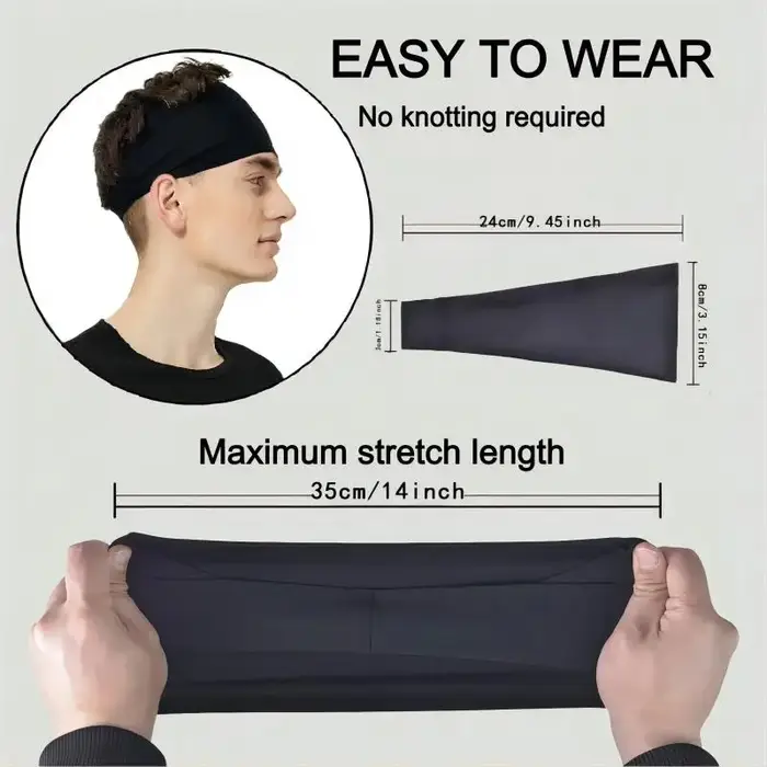 Bandeau de sport pour hommes, Design en maille respirante, bandeaux élastiques, couvre-chef ou course à pied, Yoga, Fitness, entraînement