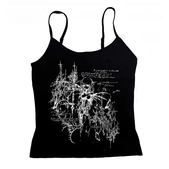 Haut court sexy pour femme avec bretelles, corset vintage, vêtements grunge d'été, Harajuku, Y2K