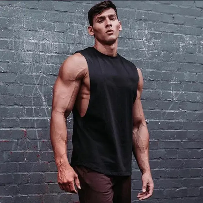 Débardeurs de sport pour hommes en coton