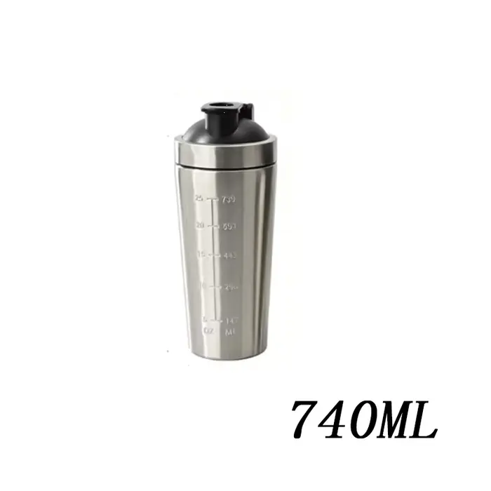 Bouteille Shaker de poudre de protéines en acier inoxydable