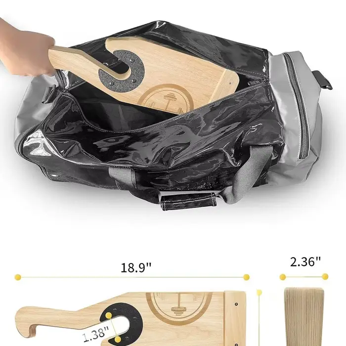 Cric d'haltères en bois pour barre d'entraînement au poids