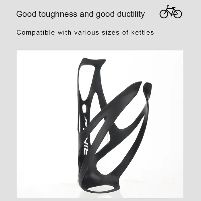 RIRO-Bouteille d'eau de vélo entièrement en fibre de carbone ultralégère, porte-bouteille universel 