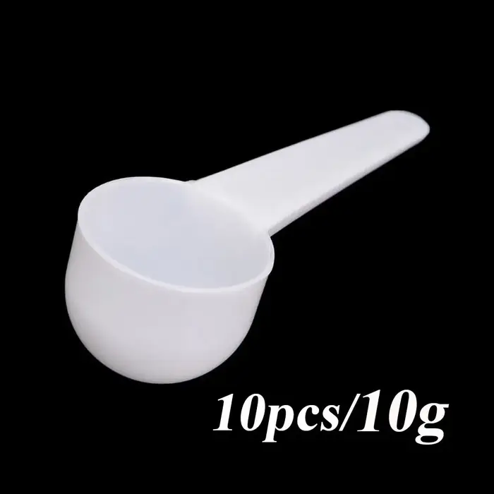 Lot de 10 cuillères doseuses en plastique pour protéines en poudre