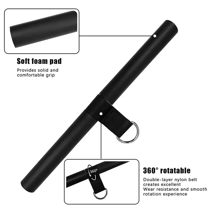 Accessoire de gym à domicile : Barre de traction de 40 cm, équipement essentiel pour la musculation à domicile, accessoires durables pour la traction dorsale (LAT) et les triceps.