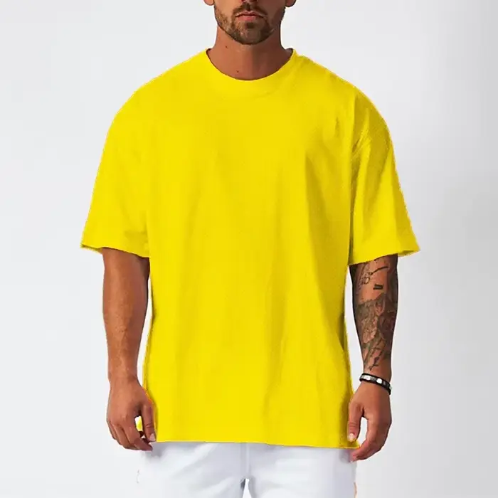 T-Shirt de Sport de course pour hommes, ample, surdimensionné, vêtements d'entraînement, de musculat