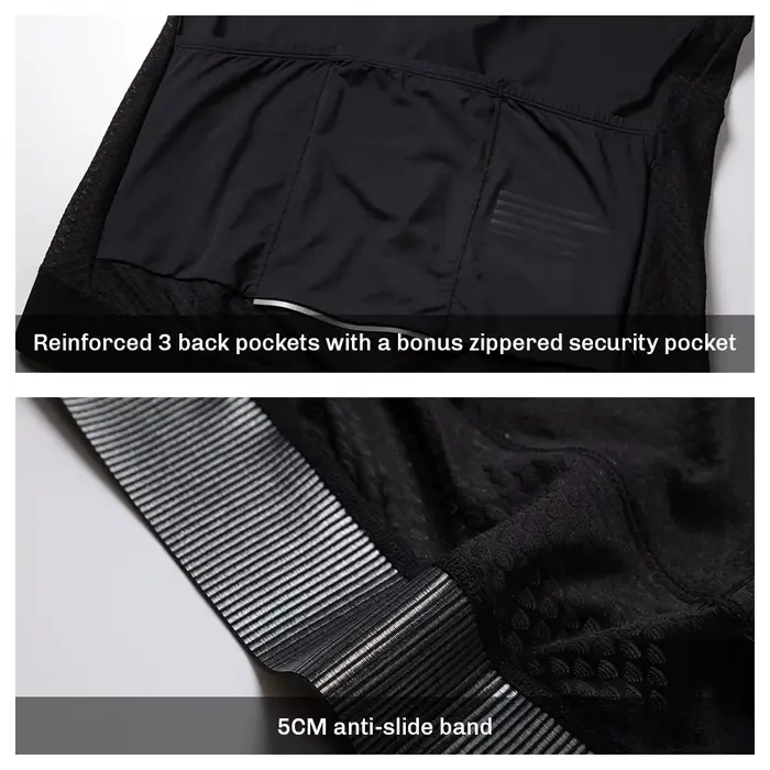 RION Maillot de cyclisme pour hommes respirant à séchage rapide coupe ajustée à manches courtes sans couture