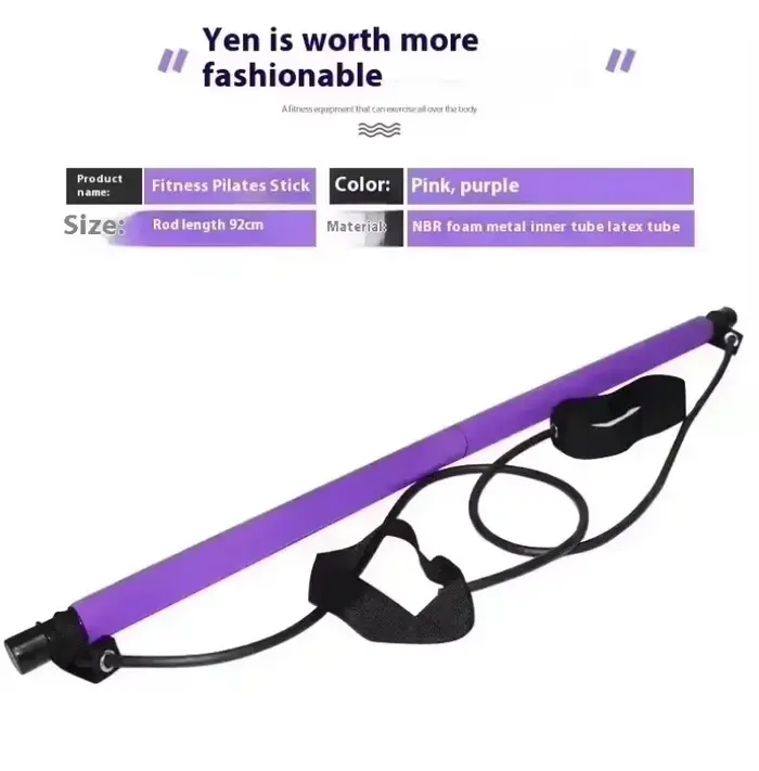 Kit de Barre de Pilates avec Bandes Empilables