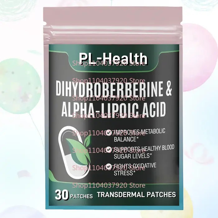 30 Patchs Transdermiques de Dihydroberbérine avec Acide Alpha-Lipoïque pour Soutenir la Santé Cellul
