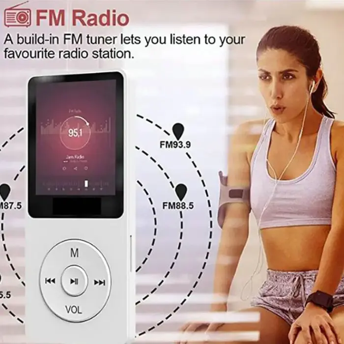 Lecteur MP3 Sports de plein air Fitness Mini baladeur Mp4/mp3 Support Bluetooth