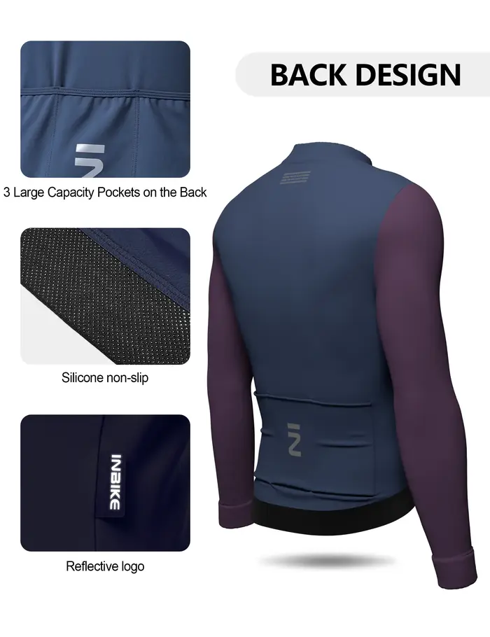 INBIKE hiver vestes de cyclisme pour hommes thermique polaire vélo maillot pour temps froid équitation coupe-vent
