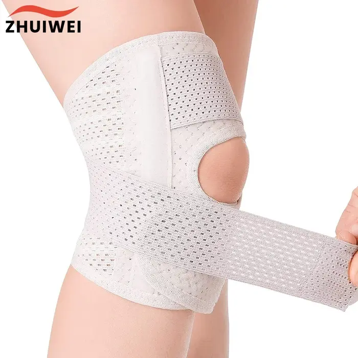 Genouillère avec stabilisateurs latéraux, soulage la déchirure méniscale, la douleur au genou, l'arthrite, soulagement des douleurs articulaires, soutien du genou respirant