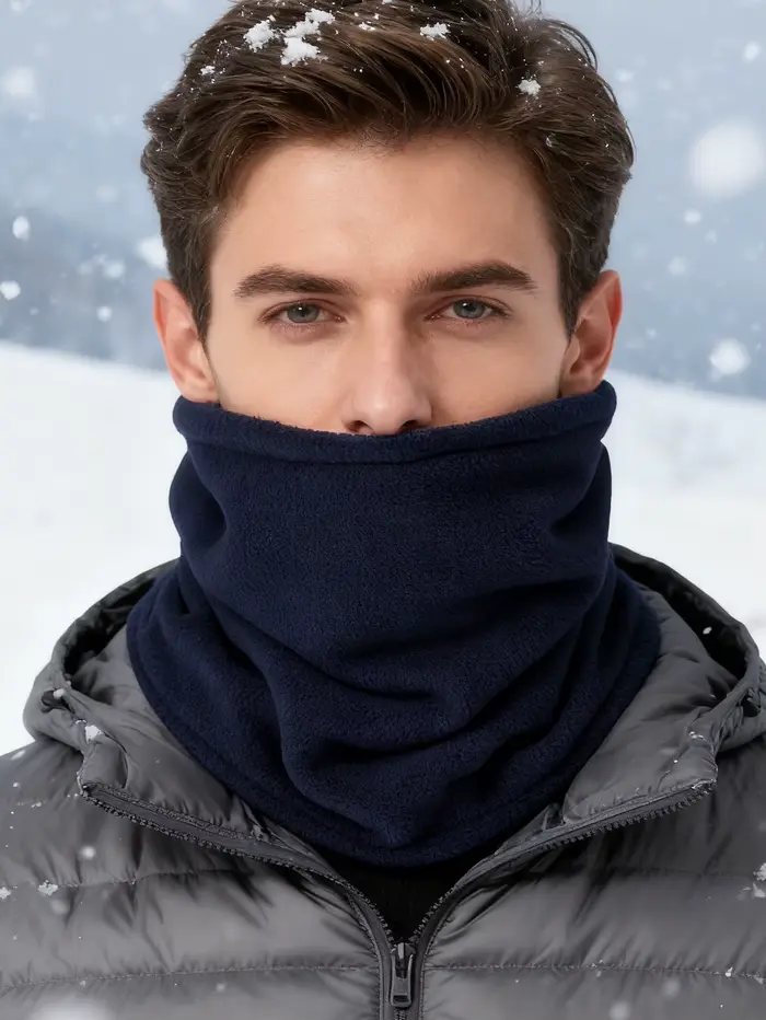 Cache-cou épais doublé polaire pour homme