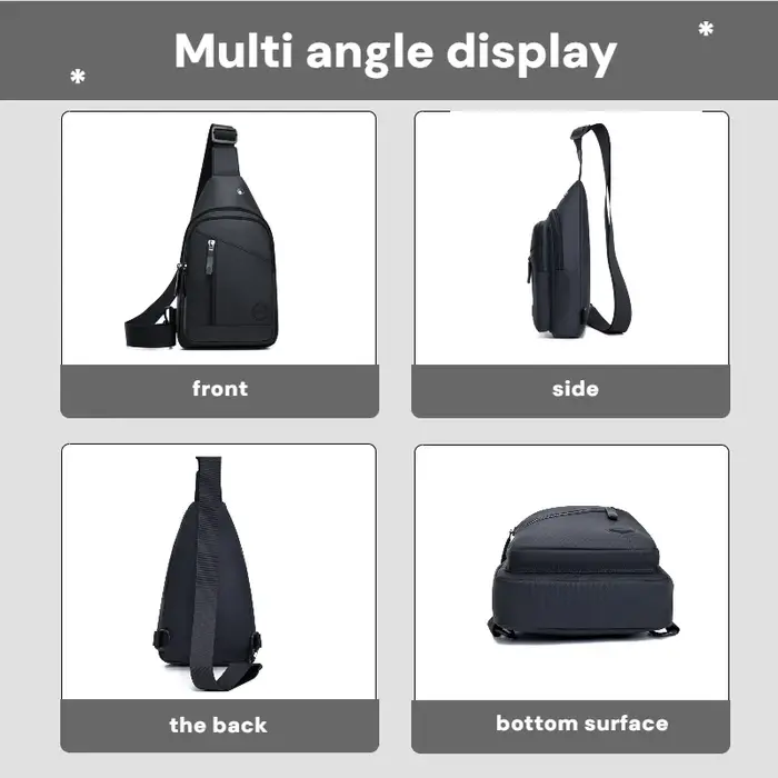 Sac de poitrine de sport pour hommes, sac à bandoulière réglable, adapté aux sports de plein air, sacs à bandoulière pour les déplacements, sacs d'affaires
