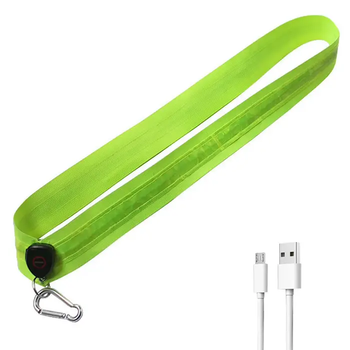 LED ceinture de course réfléchissante Rechargeable cyclisme LED bretelles sécurité nocturne randonné