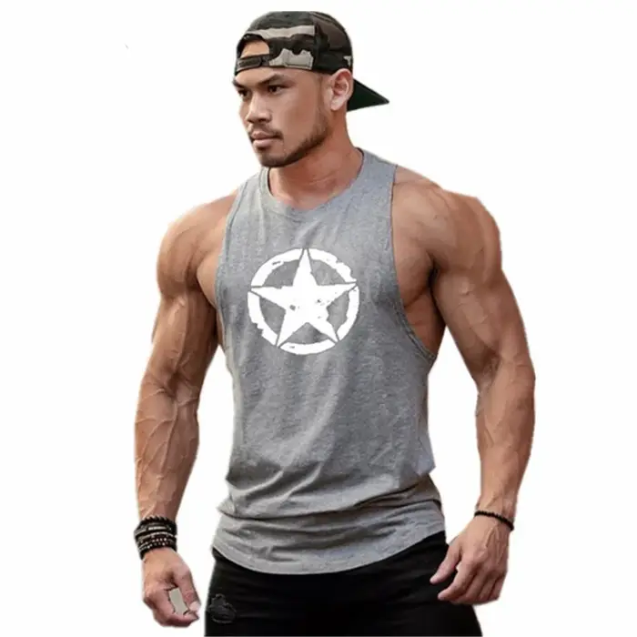 Sweat-shirt sans manches vêtements de Fitness gilets homme musclé Singlet hommes chemise de sport vêtements pour hommes haut pour Fitness Stringer gilet hauts