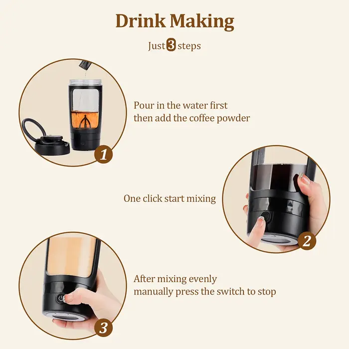 Bouteille Shaker électrique Portable de 650ml