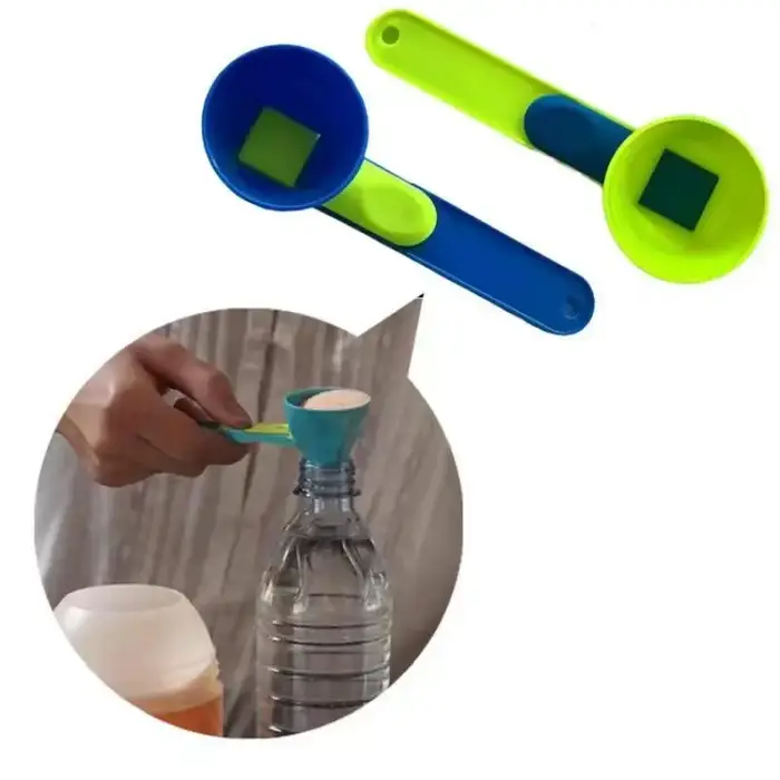 Cuillère doseuse pour protéines en poudre, sans dégâts, en PP, entonnoir coulissant, cuillère de mesure pour compléments lactés, gadget de cuisine précis