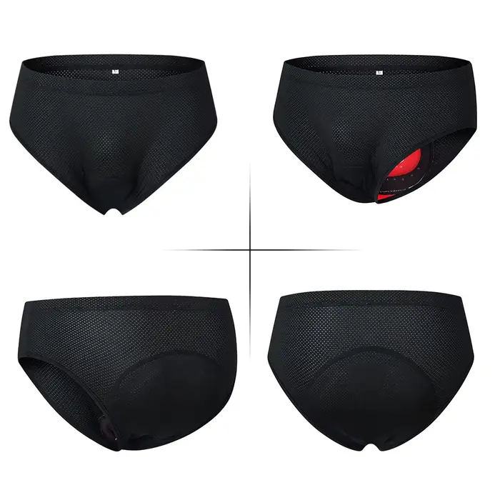 Slip respirant et rembourré pour homme, sous-vêtement de vélo