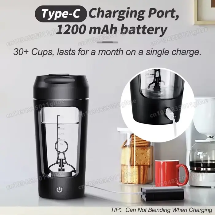 Nouveau 650 ml USB électrique Portable protéine de lactosérum Shaker bouteille entièrement automatique tasse d'agitation Rechargeable salle de sport BA gratuit mélange de Cocktail