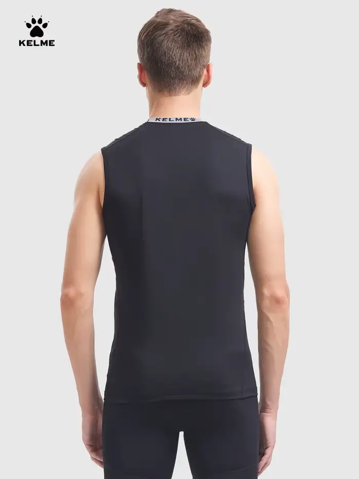 Kelme T-shirt de fitness sans manches pour hommes, vêtements d'été à haute élasticité, respirants, v