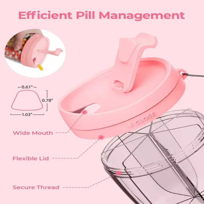Boîte de rangement Portable pour suppléments de vitamines à 7 compartiments