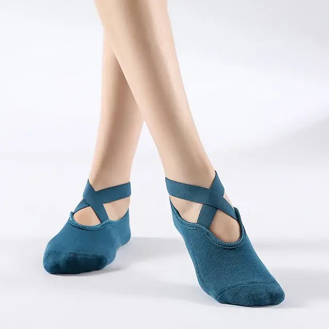 Chaussettes de Yoga antidérapantes avec pansement en coton