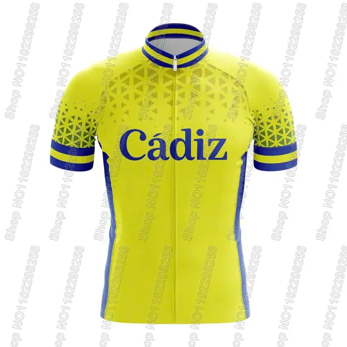 Ensemble Maillot et Cuissard Cycliste Cadiz Team Espagne 2025 – Tenue d'Été pour Vélo de Route et VTT