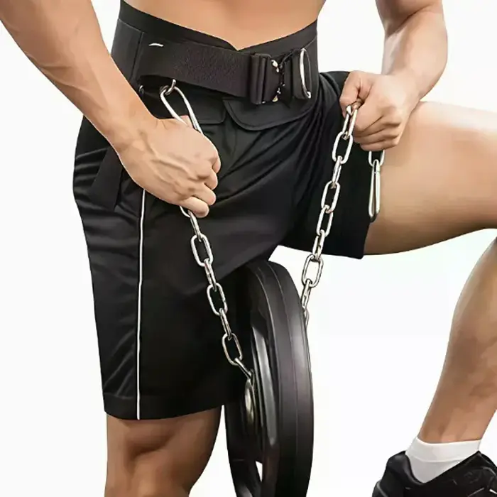 Ceinture de trempage robuste avec chaîne en métal pour les entraînements de gymnastique complets
