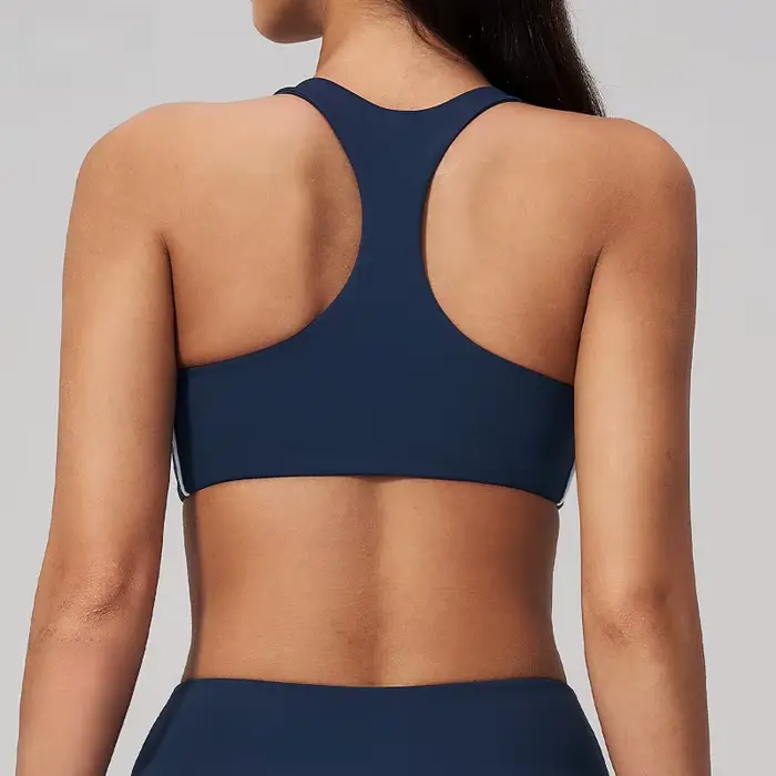 Soutien-gorge de sport respirant pour femme, dos nu sexy, idéal pour le yoga, la gym et la course, avec effet push-up, style débardeur, vêtement féminin