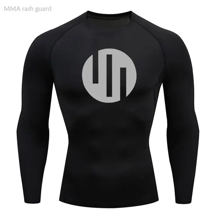 T-shirt de compression à manches longues pour homme – Idéal pour l'entraînement