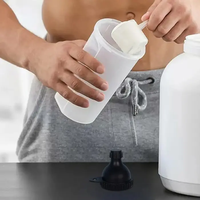 Boîte de voyage portable de 50 ml pour poudre protéinée