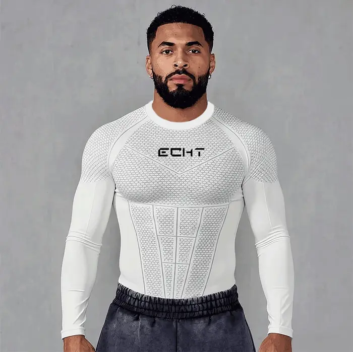 T-shirt MMA Rashguard à manches longues pour hommes