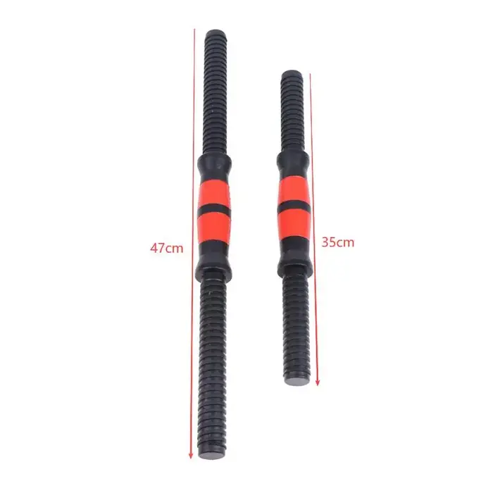 Lot de 2 barres d'haltères de gym, pièces de musculation, accessoires d'entraînement de force, poignées de barre de 35 cm et 47 cm pour haltérophilie