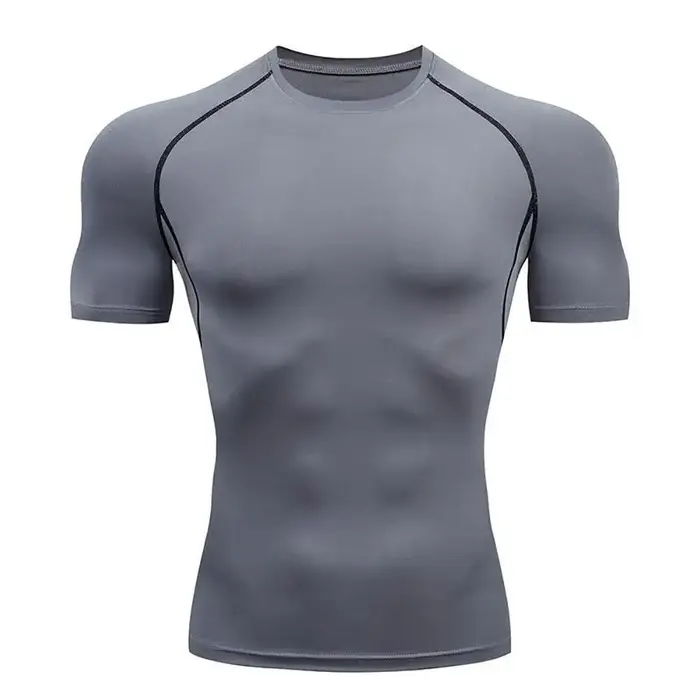 T-shirt de sport à manches courtes pour hommes, haut de course