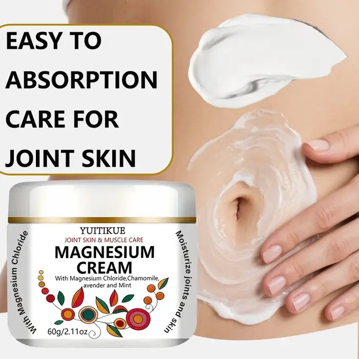 Crème de magnésium pour les articulations et les muscles YUITIKUE, hydratation profonde, absorption facile, convient aux athlètes âgés, toutes les parties du corps