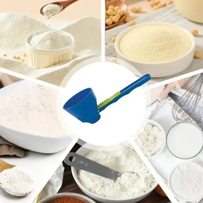 Cuillère à poudre de protéines en matériau PP Durable sans gâchis-entonnoir coulissant pour le lait et les suppléments