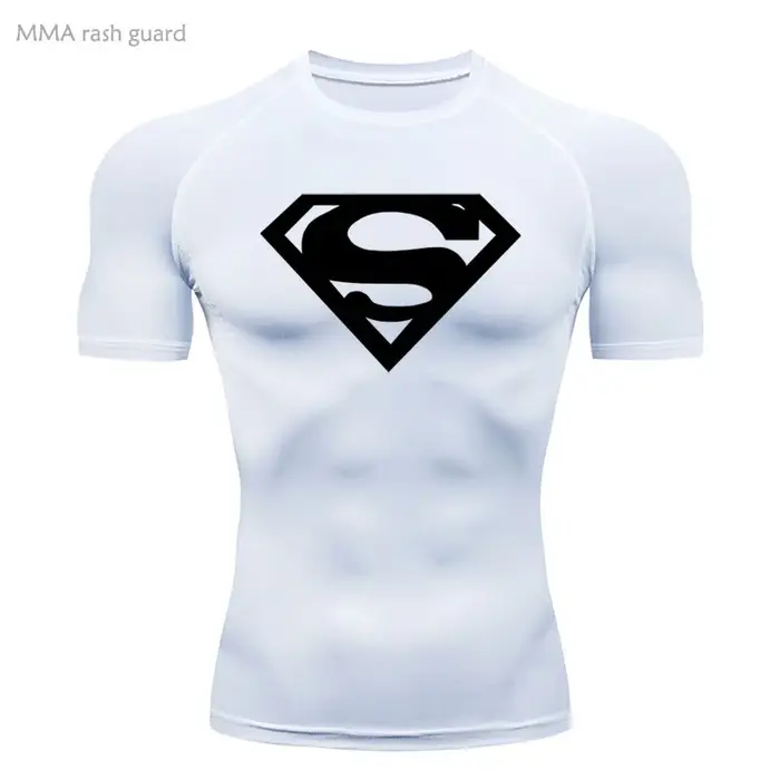 Vêtements de fitness pour hommes, chemise de sport ajustée, T-shirt pour hommes, chemise de fitness 
