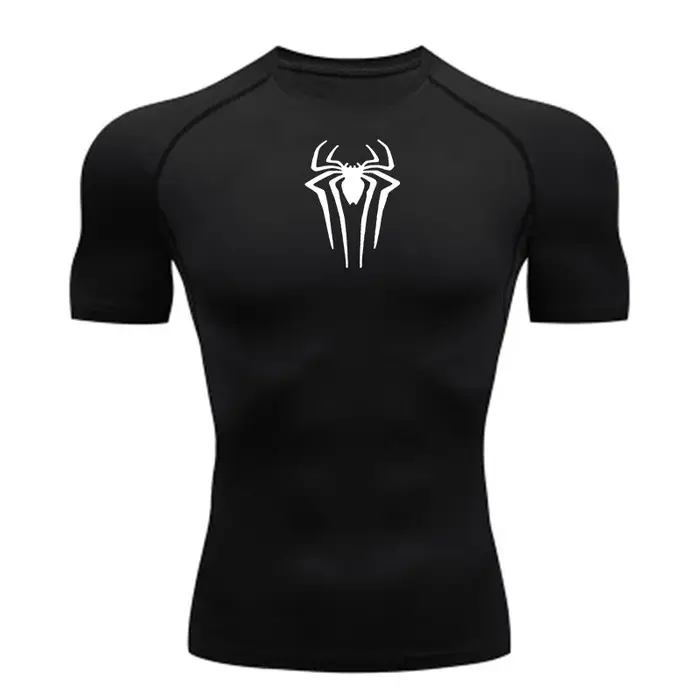 2025 Compression t-shirt hommes à manches courtes Sport t-shirts Fitness course vêtements