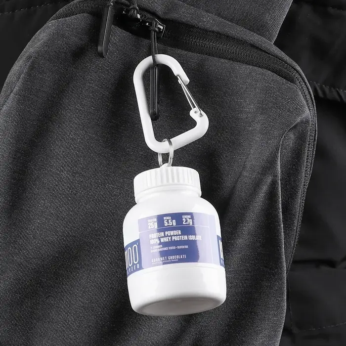 Mini bouteille de poudre portable avec porte-clés