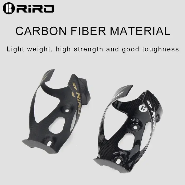 RIRO-Bouteille d'eau de vélo entièrement en fibre de carbone ultralégère, porte-bouteille universel 