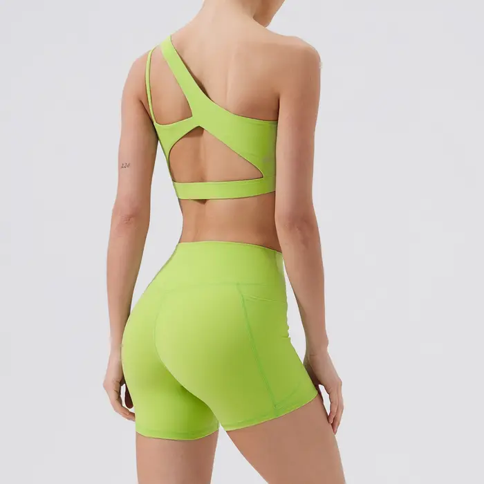 Femmes soutien-gorge de sport Push Up Fitness soutiens-gorge une épaule antichoc Yoga soutien-gorge