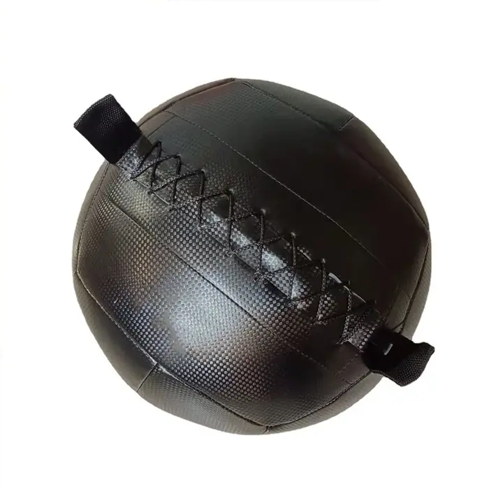 Balle médicale souple en cuir PU pour entraînement de force, ballon mural pour exercice complet du c