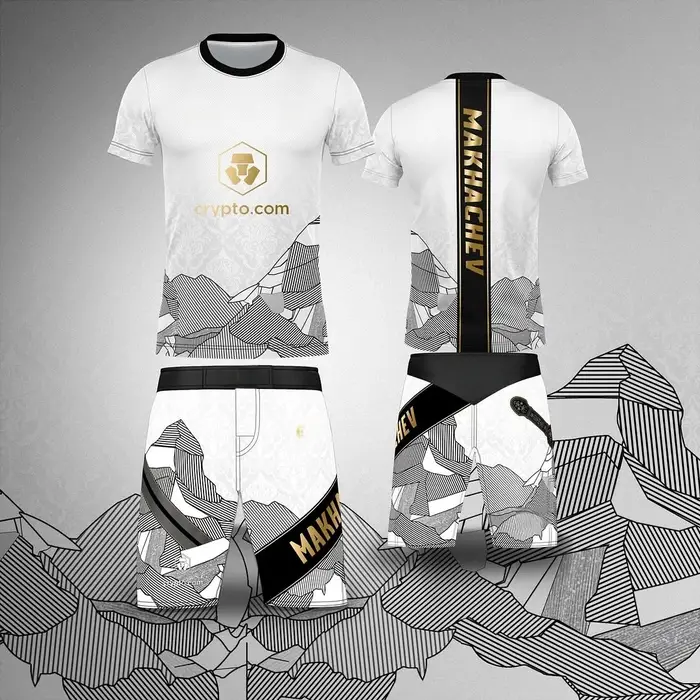 T-shirt et short de combat MMA Top Boxing Islam Makhachev pour hommes, respirant et à séchage rapide