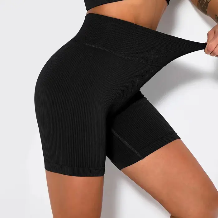 Short de sport tricoté sans couture