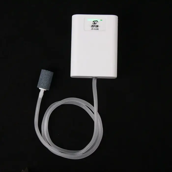 JSFUN – pompe oxygénée pour aquarium, barboteur d'air Rechargeable par USB, aérateur, pompe à oxygèn