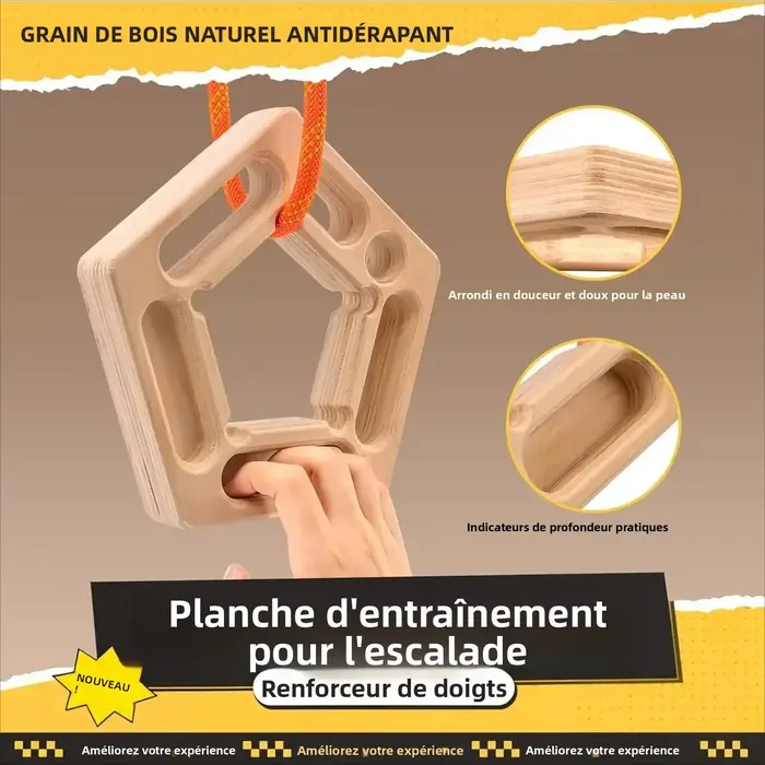 Barre de traction murale pour l'entraînement de la force des doigts et des avant-bras