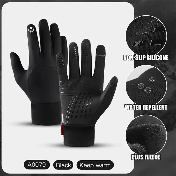 Automne hiver gants de cyclisme en plein air salle de sport Fitness sport course chaud écran tactile