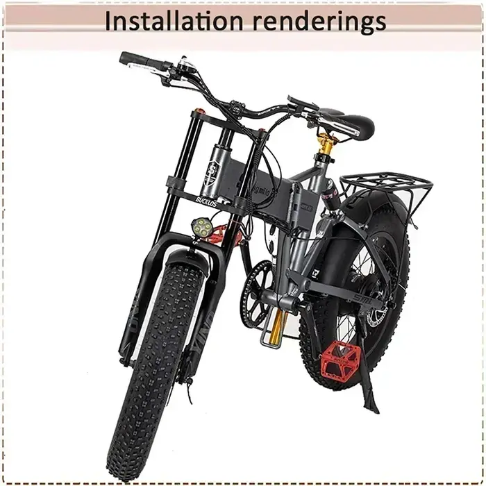 BUCKLOS – fourche avant à Suspension simple ou Double pour vélo Fat Bike, 20x4.0mm, frein à disque 9