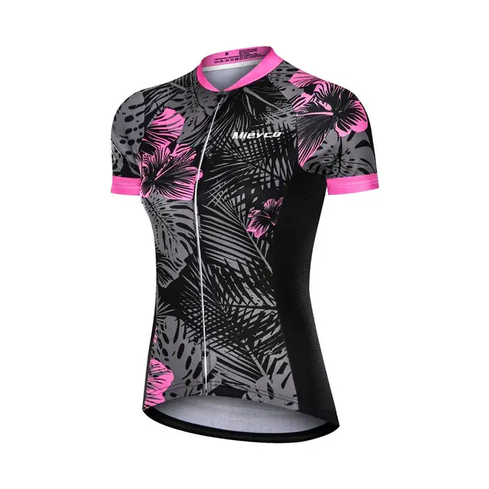 Maillot de cyclisme à manches courtes pour femme, vêtements de course VTT, chemise de vélo, fleur no