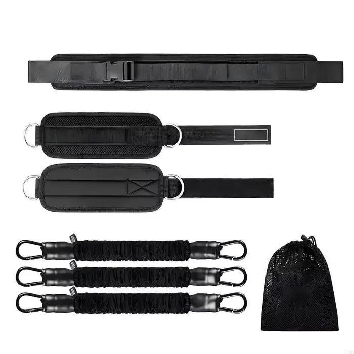 Bande poussée hanche réglable, ceinture butin pour haltères, plaques Kettlebell lourdes, entraînemen